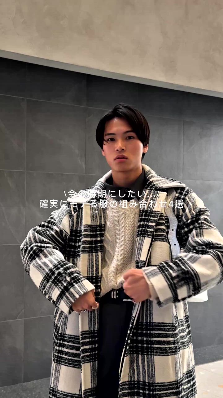 LURAKU】Synthetic Leather Fur Collar Jacket / LURAKU