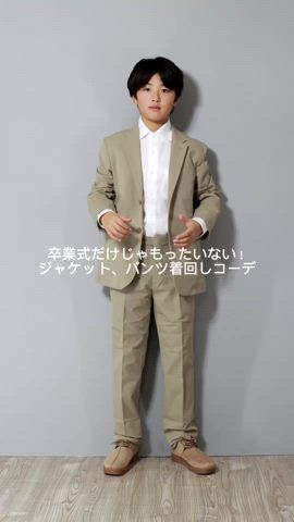 「アイテム（モカシン/デッキシューズ）」を使った、Ｒ兄弟さん（キッズ・154cm）の冬コーディネート