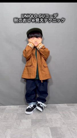 「アイテム（ニット/セーター）」を使った、YU⭐︎さん（キッズ・90cm）の秋コーディネート