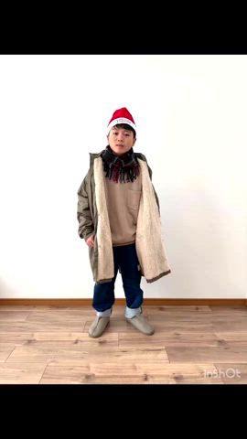 「アイテム（ラッピングキット）」を使った、*tM*さん（キッズ・135cm）の冬コーディネート