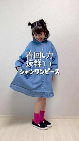 「アイテム（シャツワンピース）」を使った、haru__maaさん（キッズ・129cm）の春コーディネート