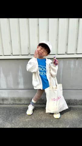 「アイテム（パーカー）」を使った、lenlen23さん（キッズ・100cm）の秋コーディネート